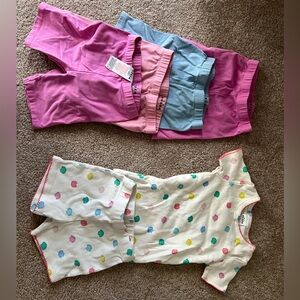 Mini Boden four shorts size 4-5 and Pajama set size 5